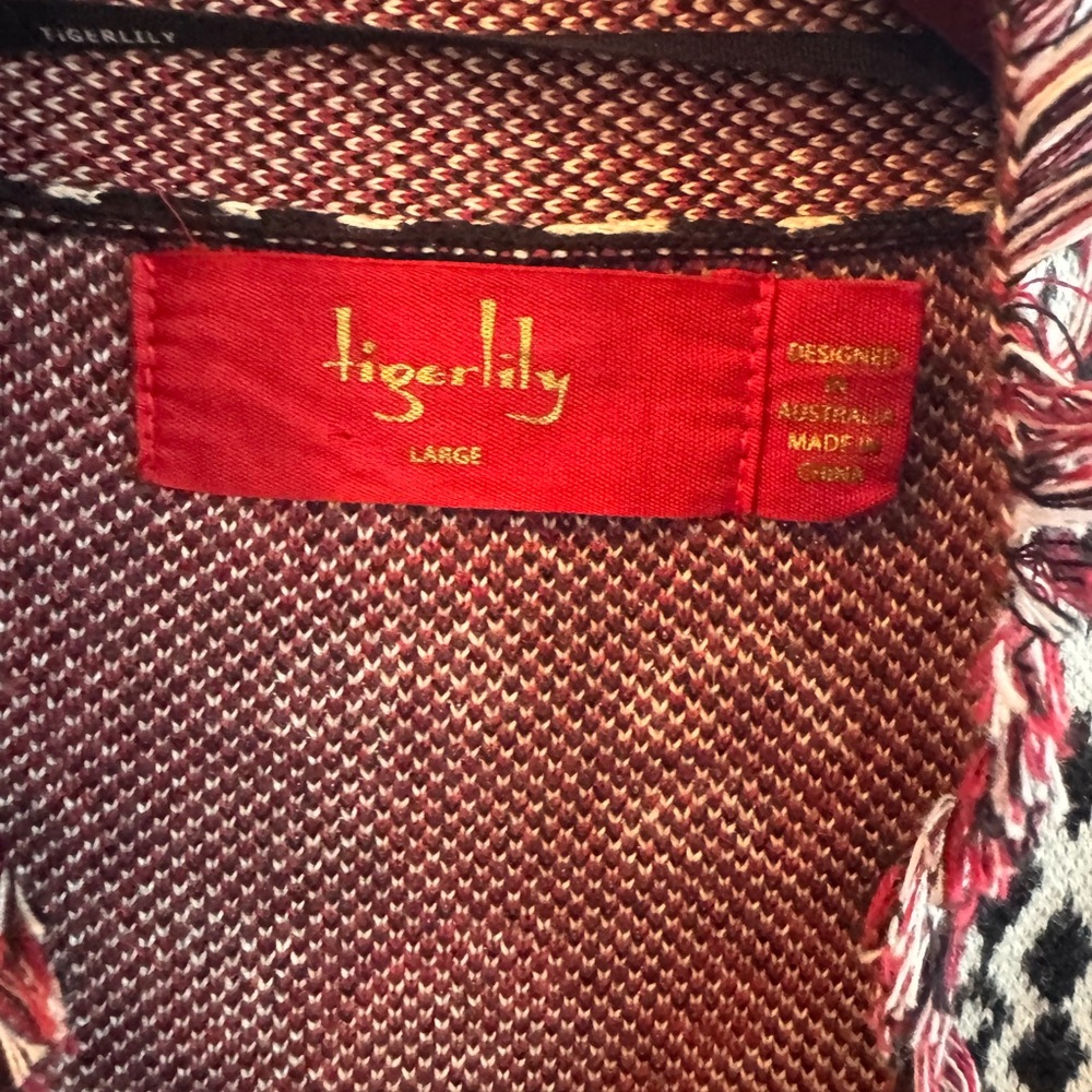 Tigerlily Multicolor Patterned Cotton Cardigan - image 2